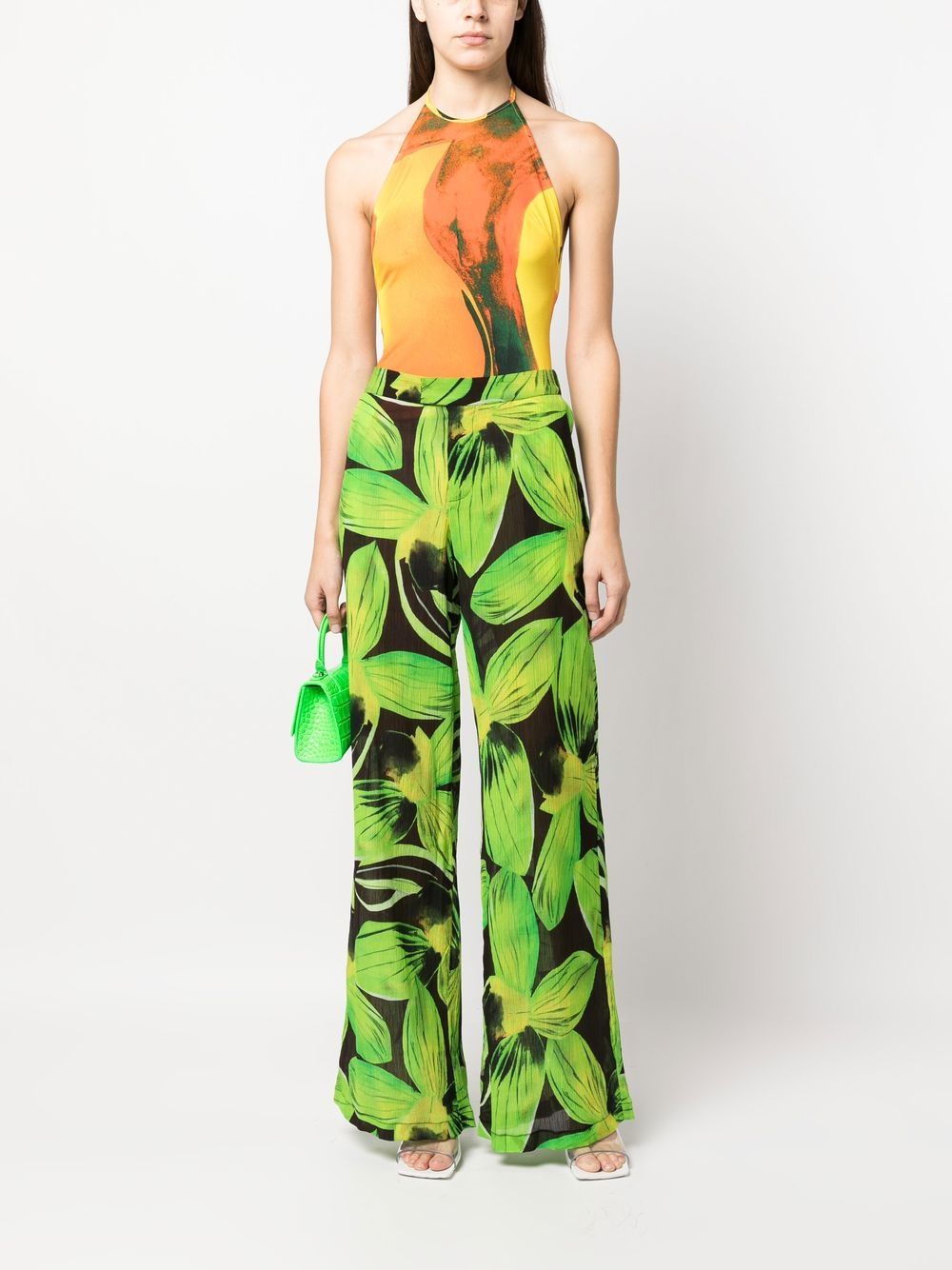 Louisa Ballou Women's Printed Wide Leg Trousers