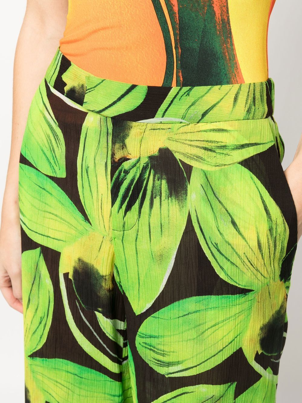 Louisa Ballou Women's Printed Wide Leg Trousers