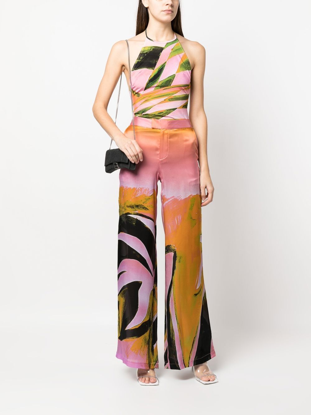 Louisa Ballou Women's Printed Wide Leg Trousers