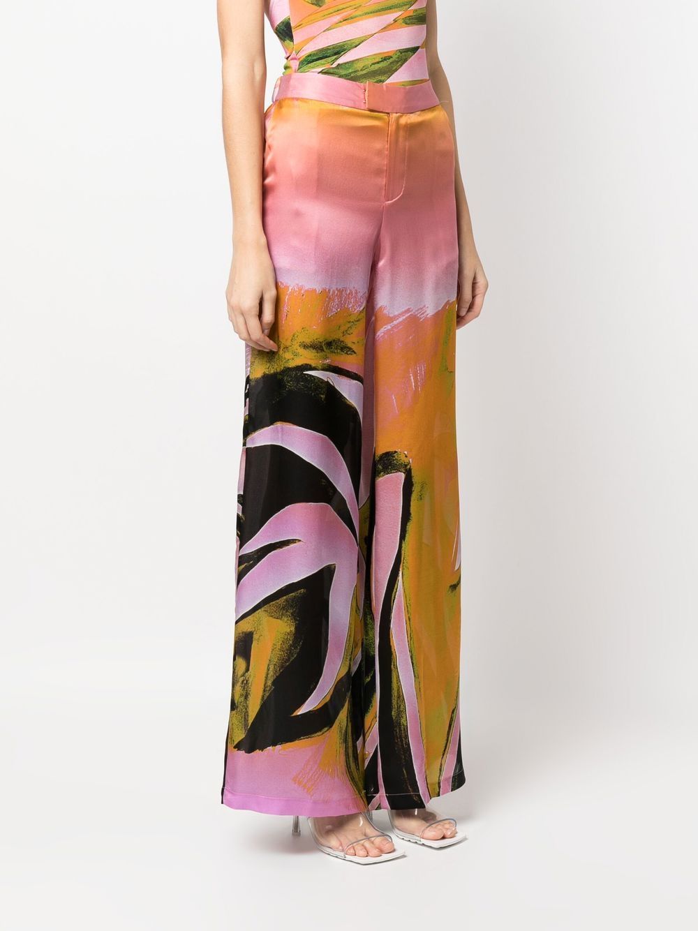 Louisa Ballou Women's Printed Wide Leg Trousers
