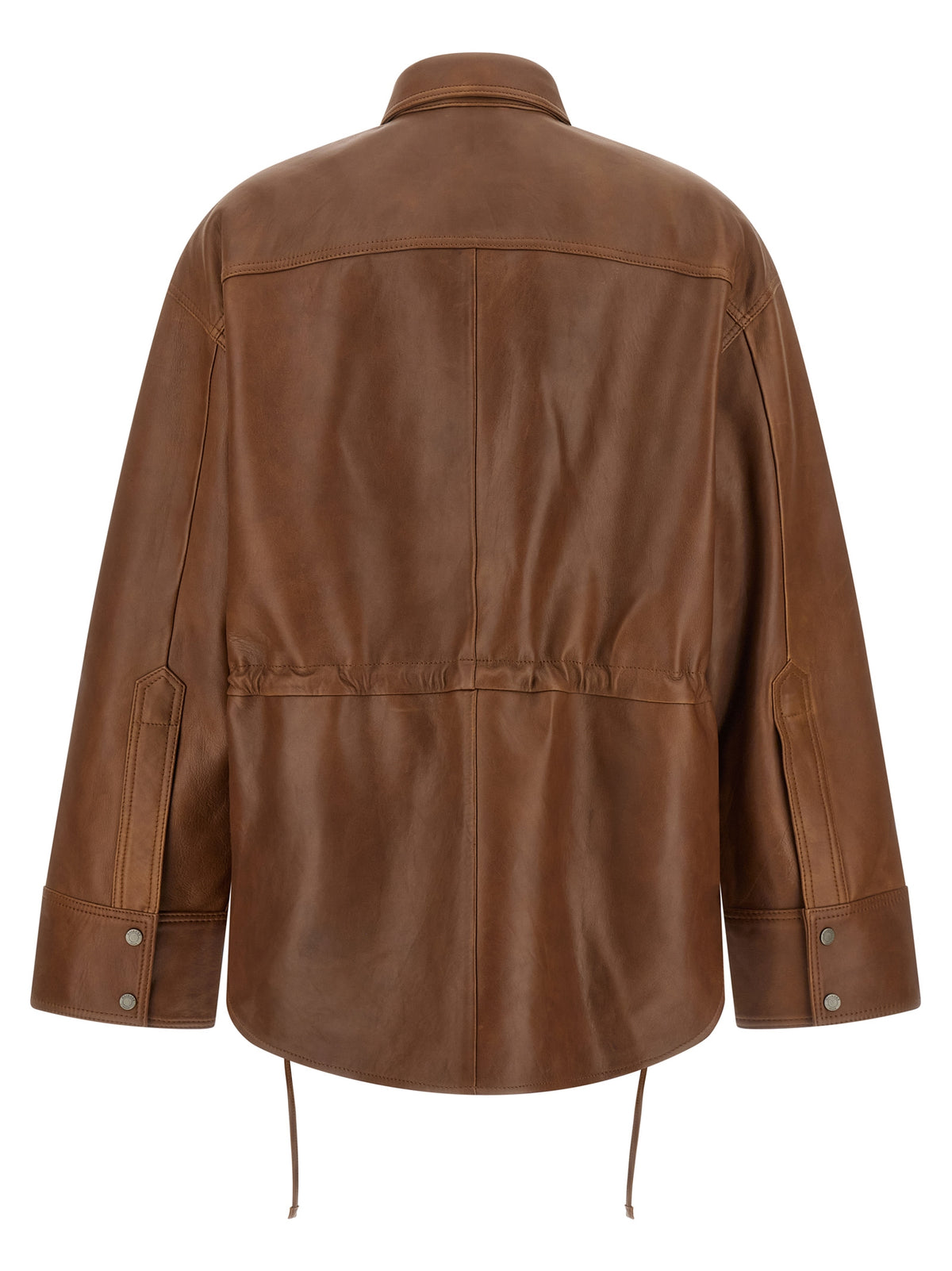 Haikure Brown Lambskin Women's Blouse