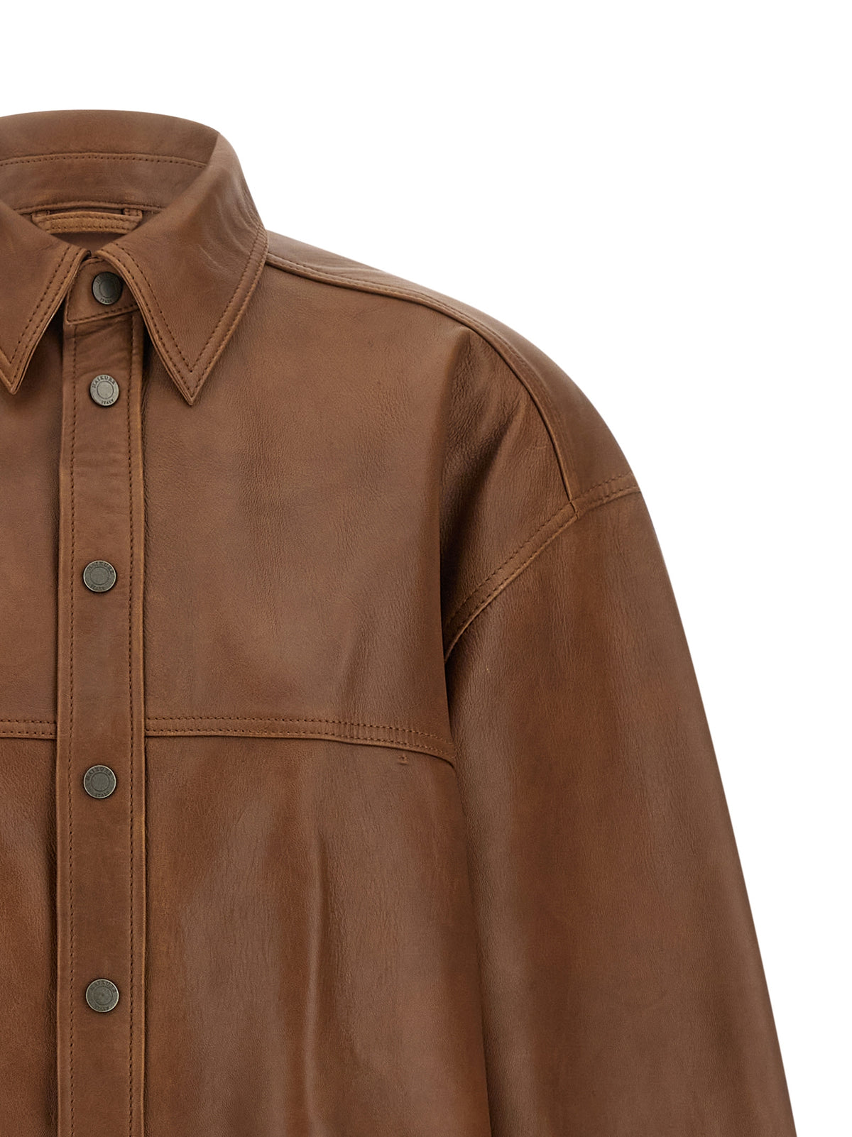 Haikure Brown Lambskin Women's Blouse