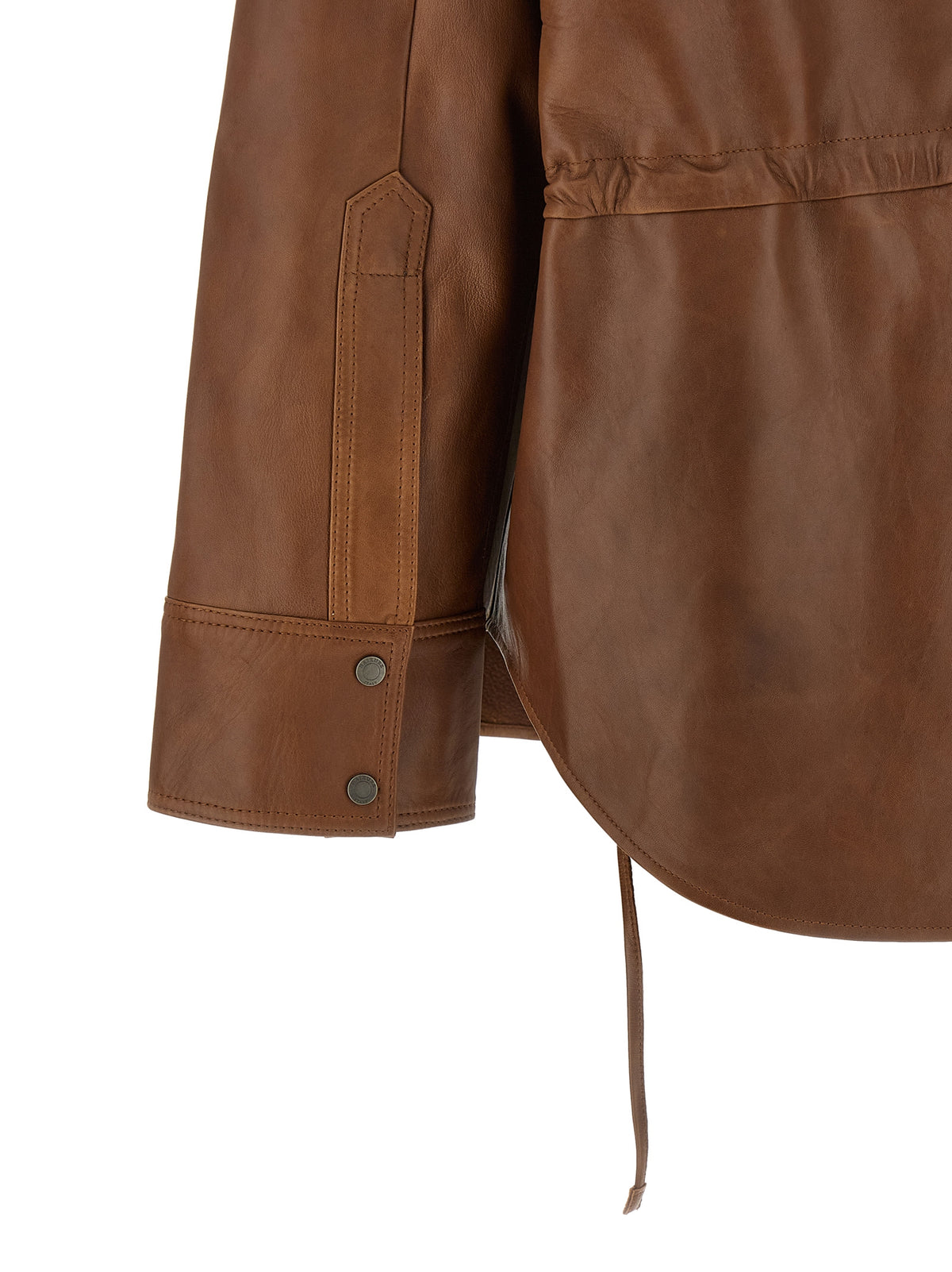 Haikure Brown Lambskin Women's Blouse