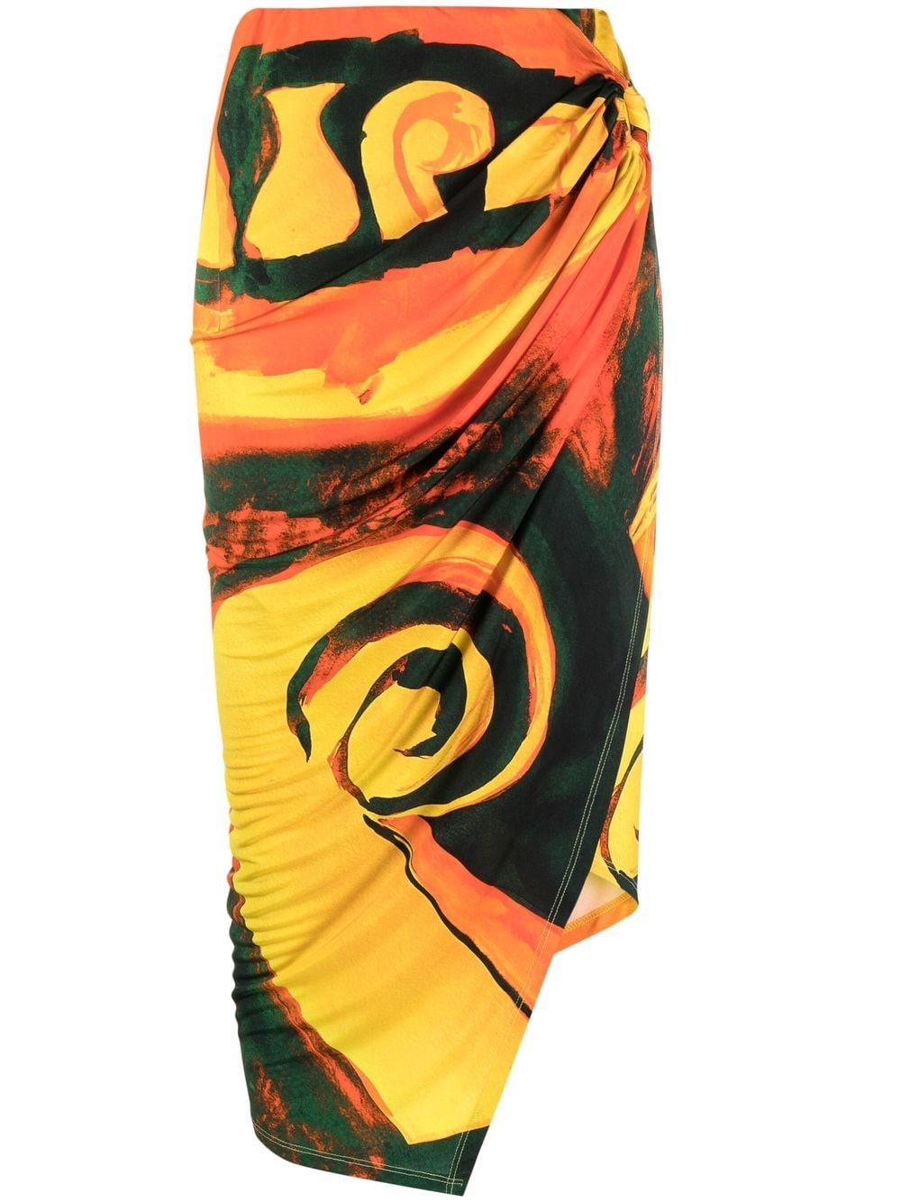 Louisa Ballou Women's Long Printed Draped Skirt