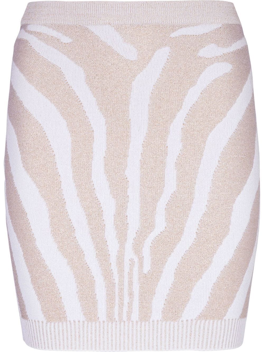Balmain Women's Zebra Knit Short Skirt