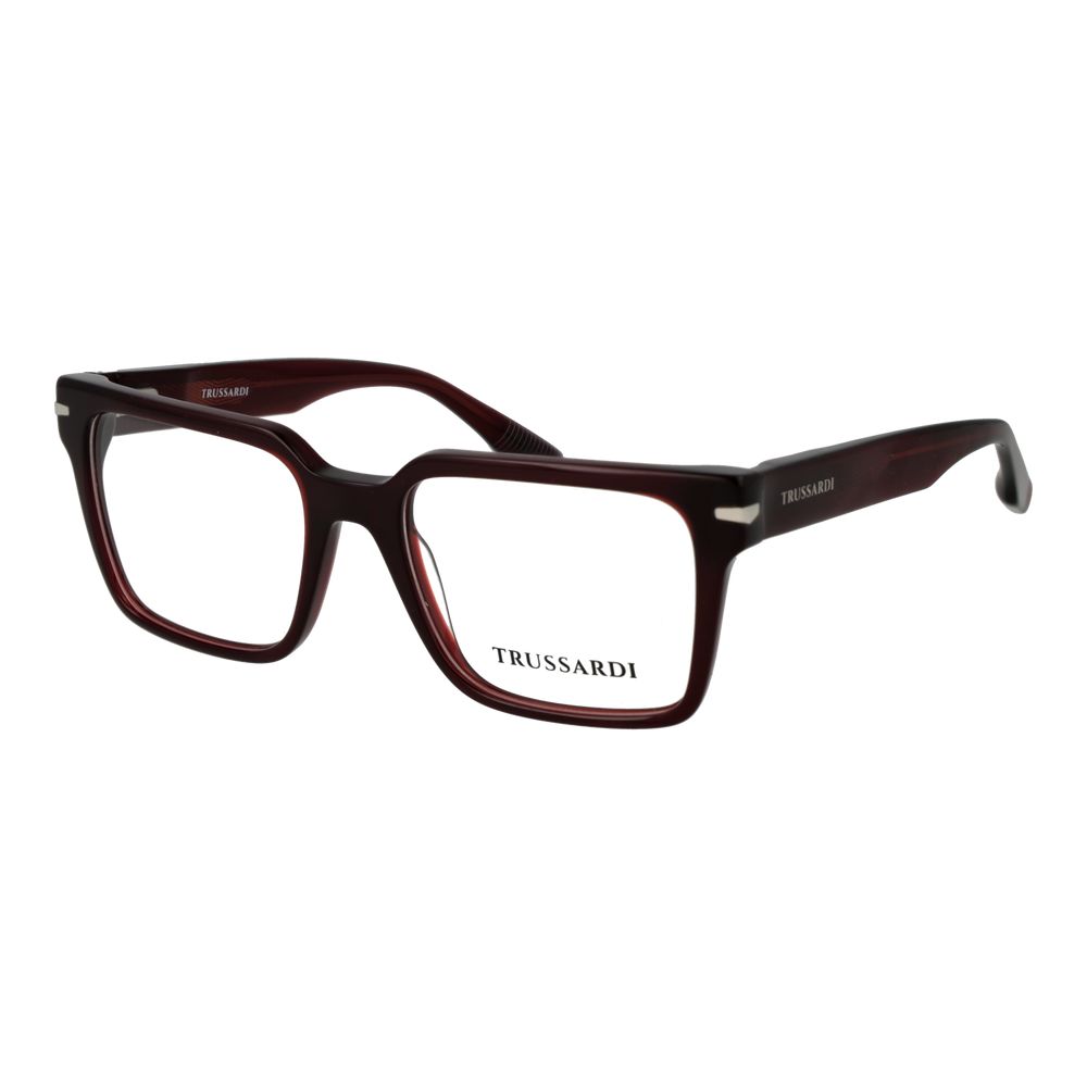 Trussardi Burgundy Acetate Glasses Men's (Frames)