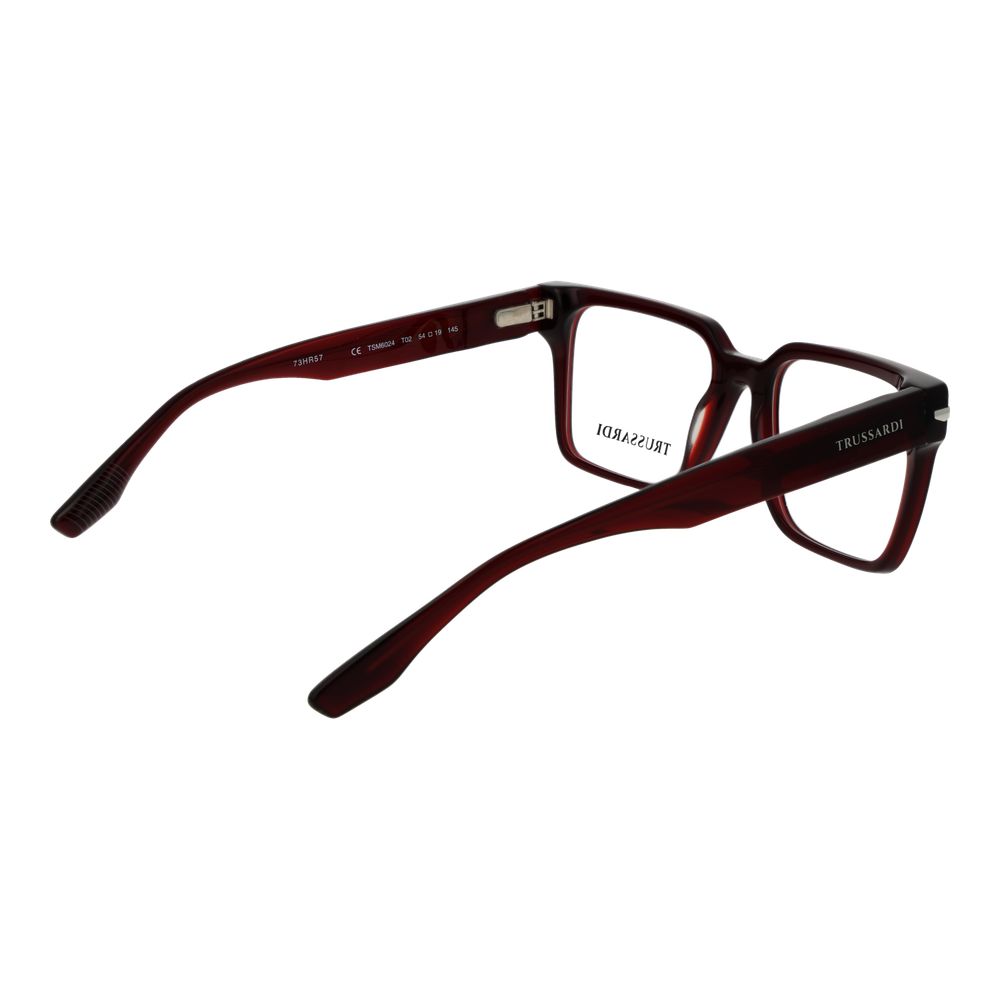 Trussardi Burgundy Acetate Glasses Men's (Frames)