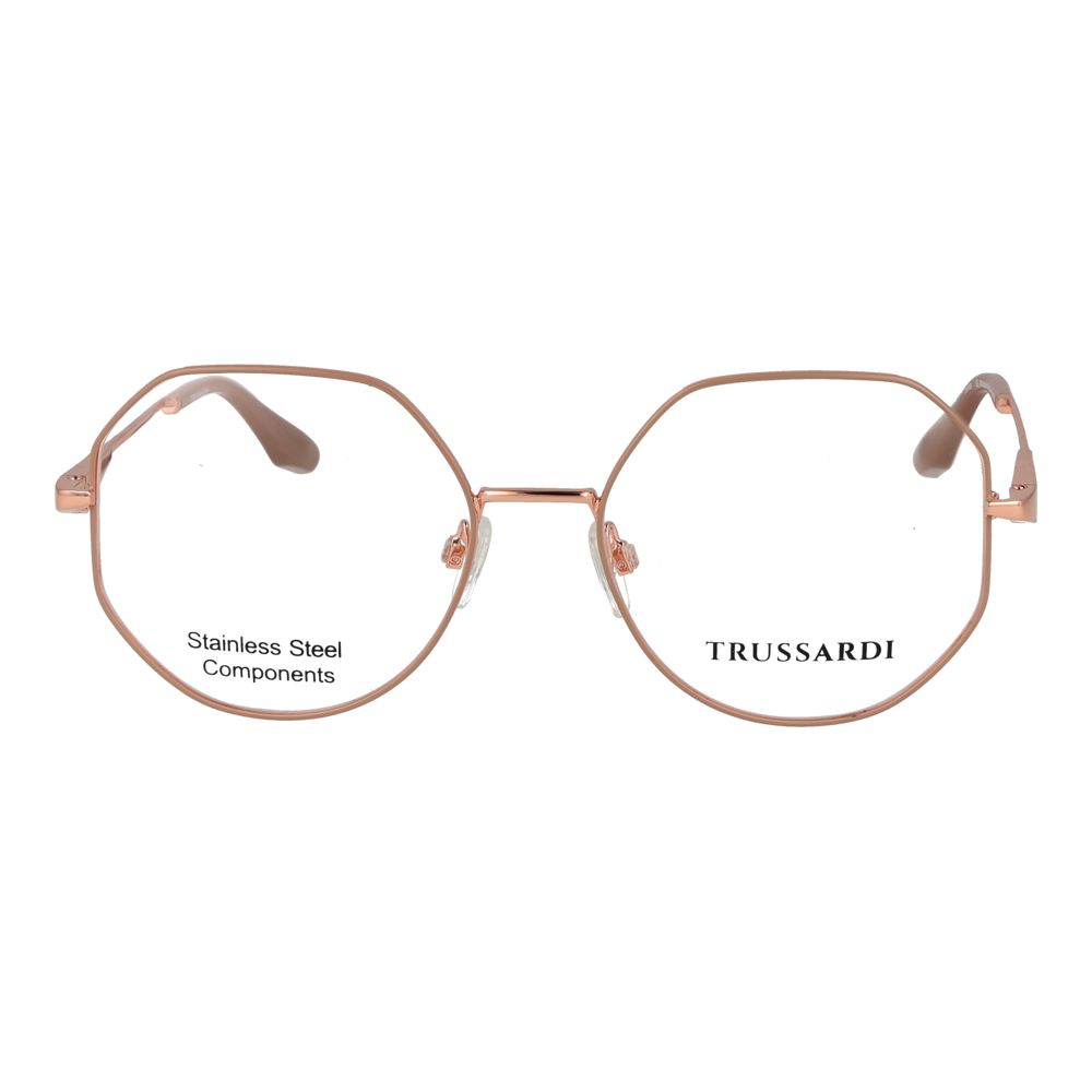 Trussardi Pink Stainless Steel Glasses Women's (Frames)