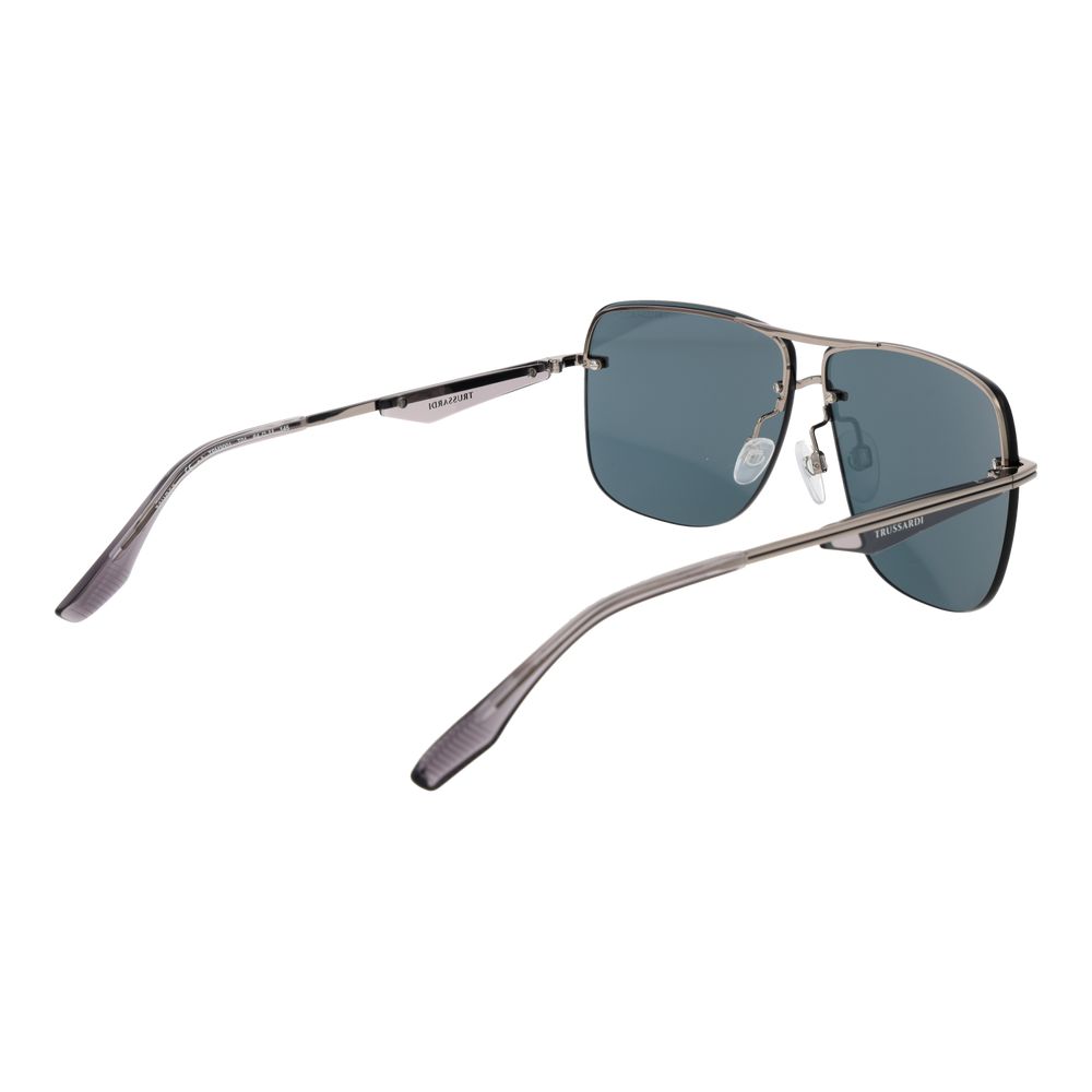Trussardi Silver Metal Men's Sunglasses