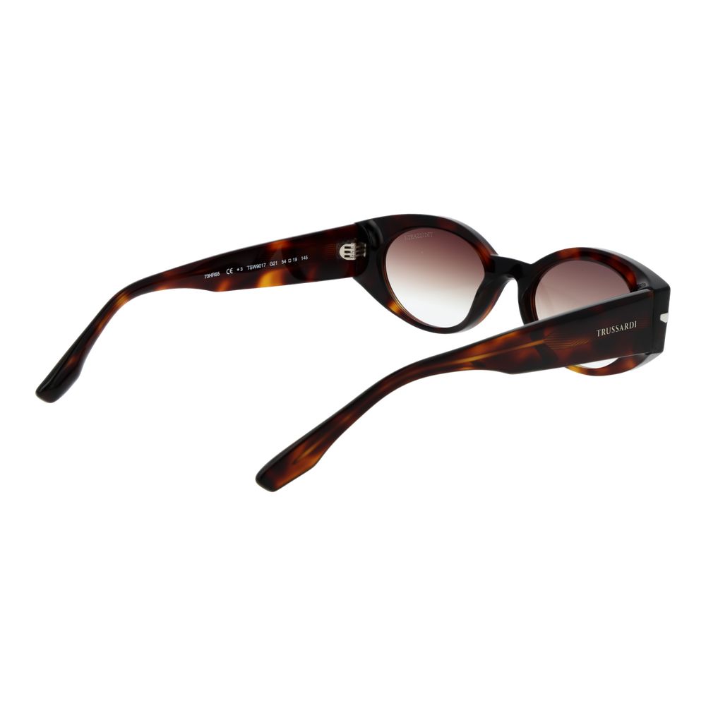 Trussardi Brown Acetate Women's Sunglasses