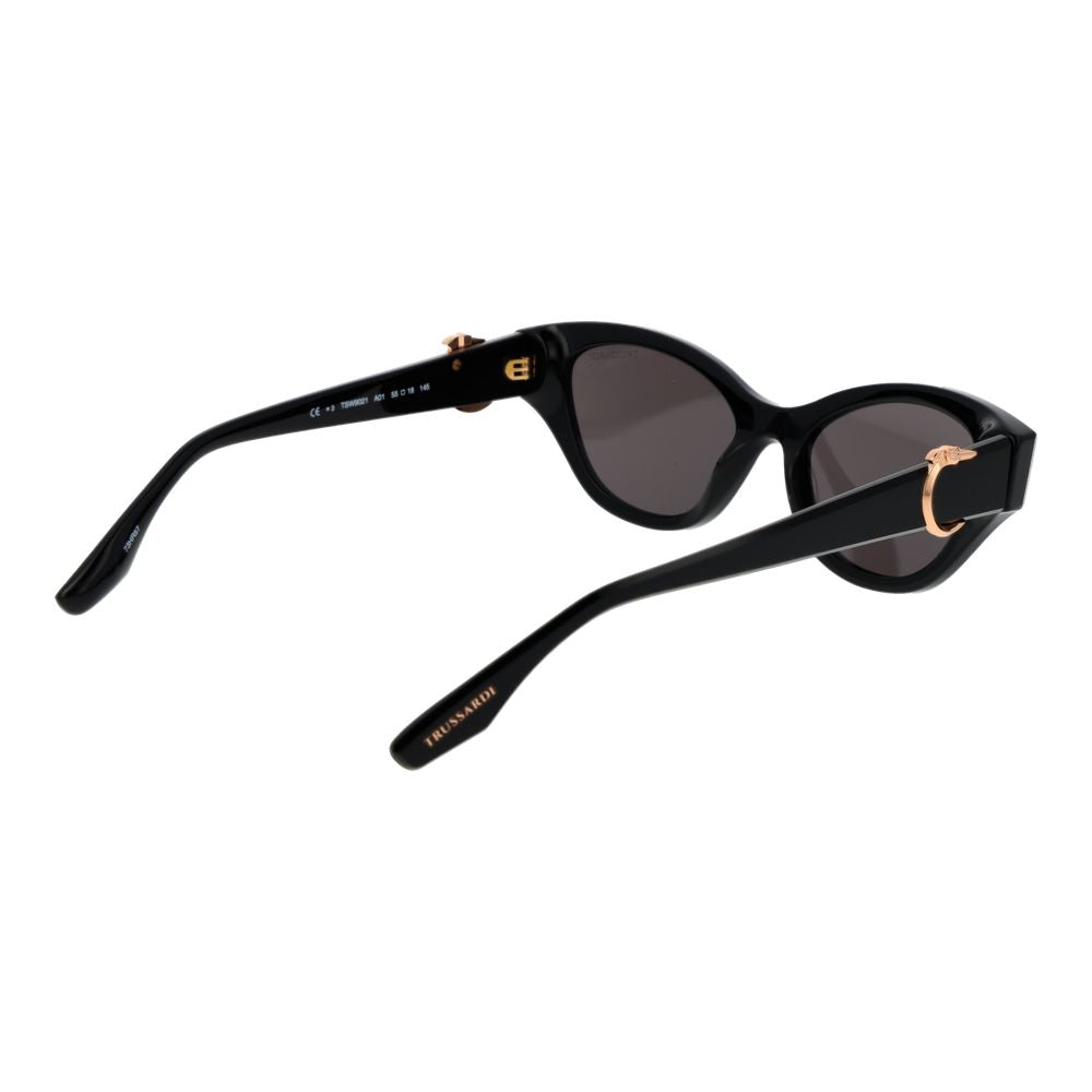 Trussardi Black Acetate Women's Sunglasses