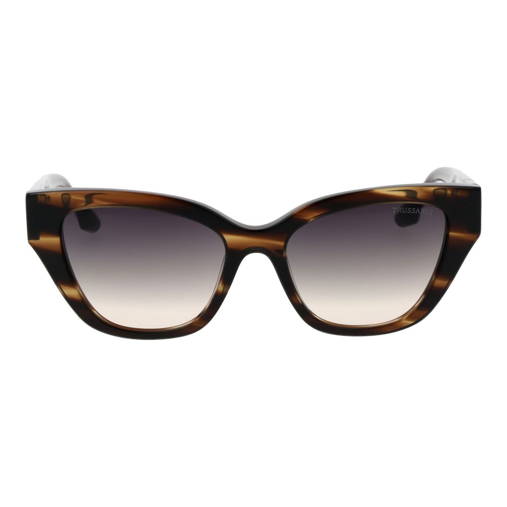 Trussardi Brown Acetate Women's Sunglasses