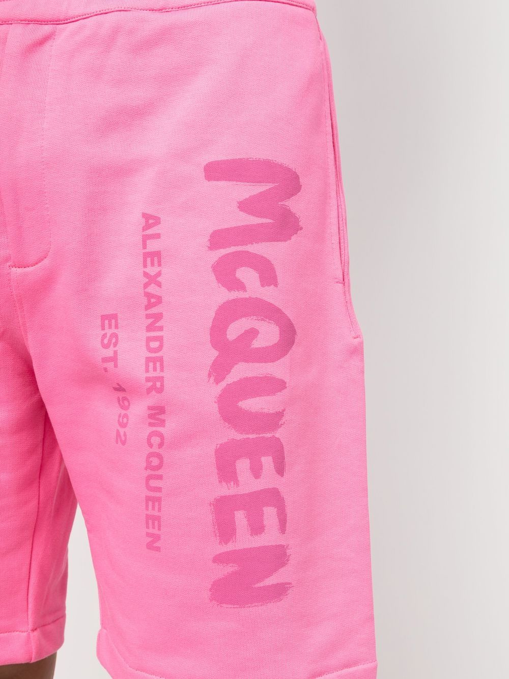 Alexander Mcqueen Men's Graffiti-Print Track Shorts