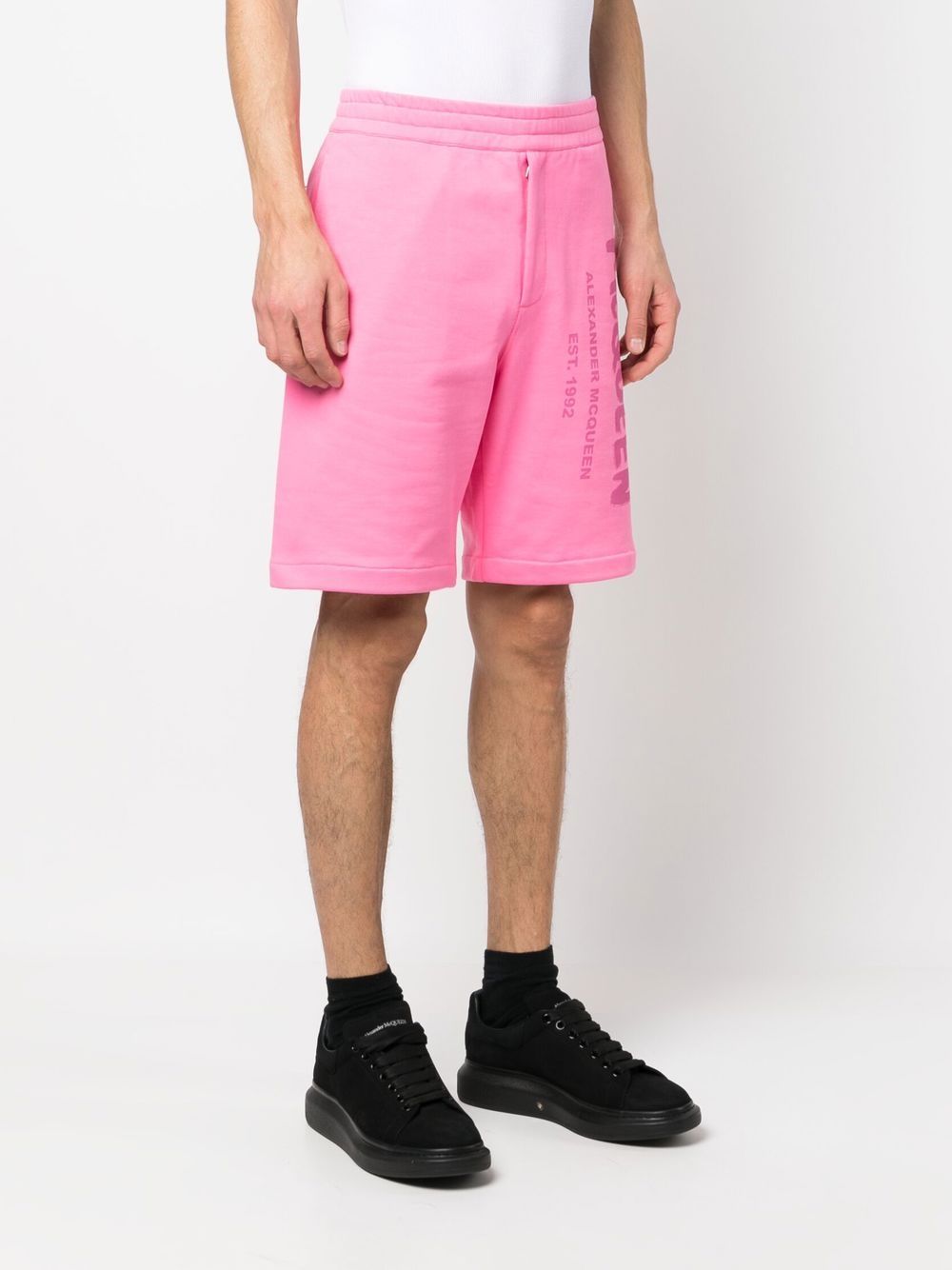 Alexander Mcqueen Men's Graffiti-Print Track Shorts