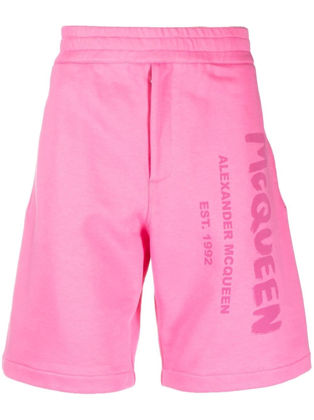 Alexander Mcqueen Men's Graffiti-Print Track Shorts