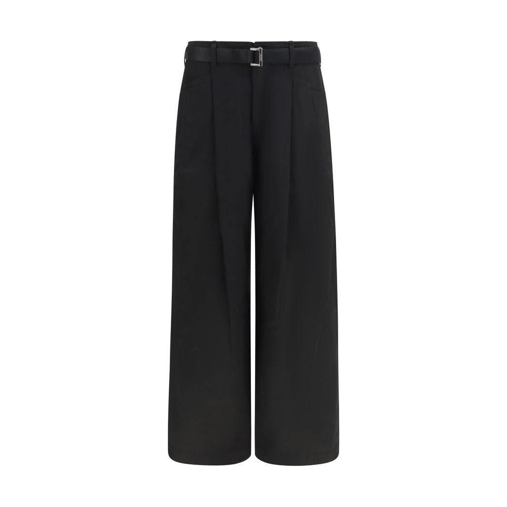 Sacai Black Cotton Chino Men's Pants