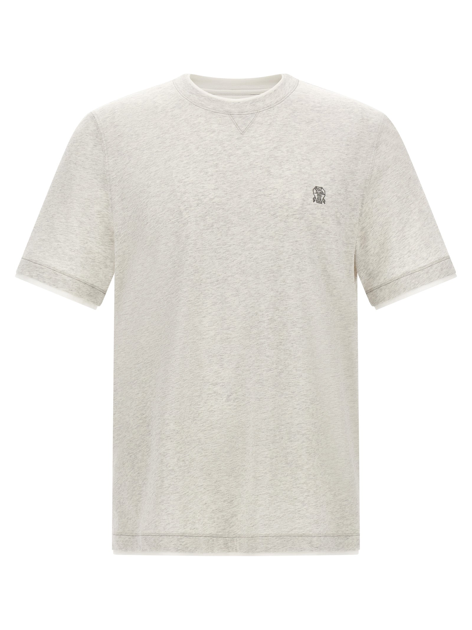 Brunello Cucinelli Gray Cotton Men's T-Shirt