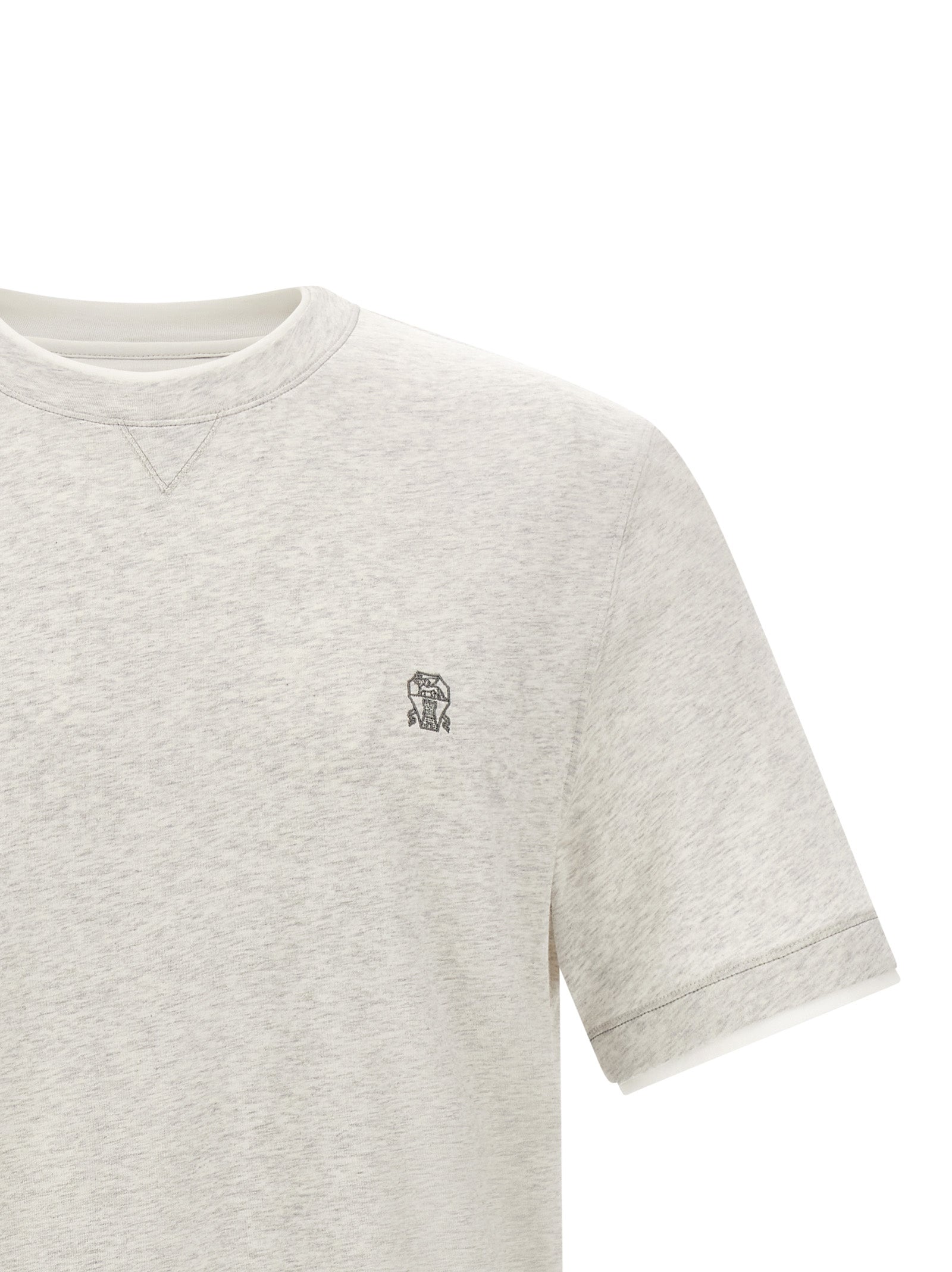 Brunello Cucinelli Gray Cotton Men's T-Shirt