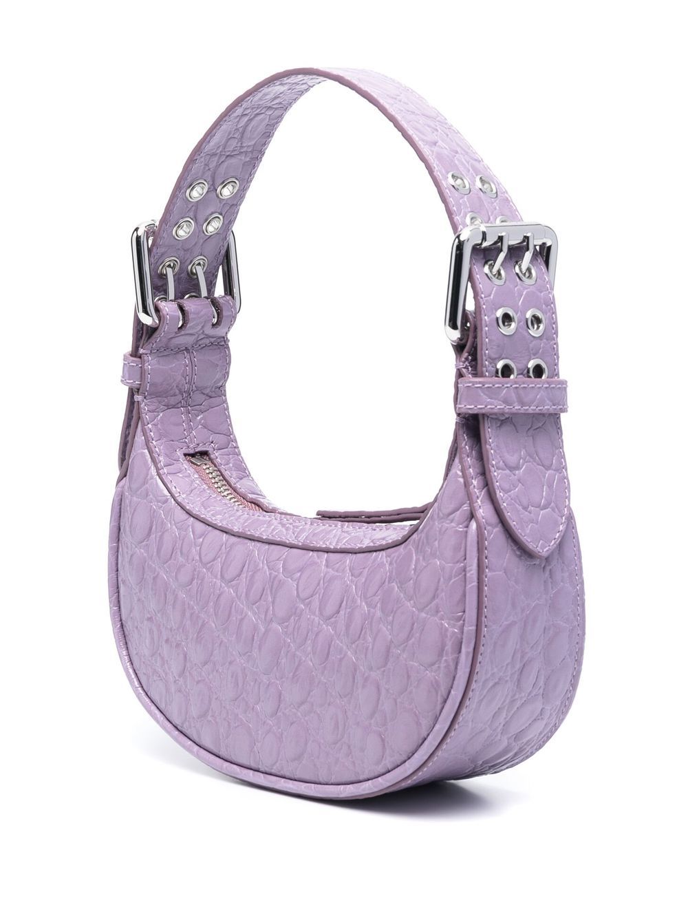 By Far Mini Soho Crocodile-Effect Shoulder Bag