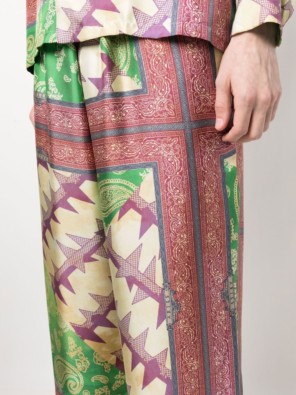 Aries Men's Printed Silk Trousers