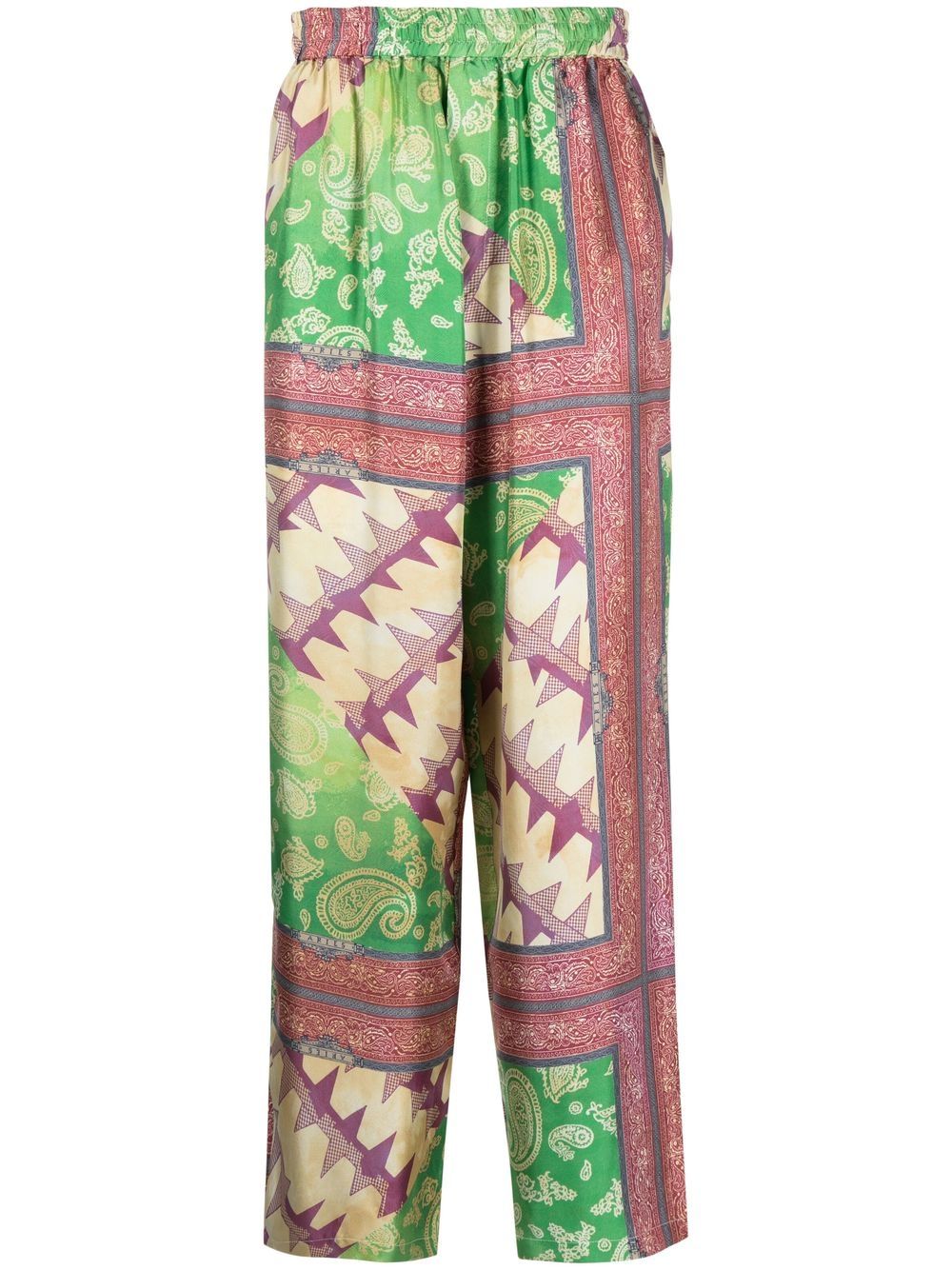 Aries Men's Printed Silk Trousers
