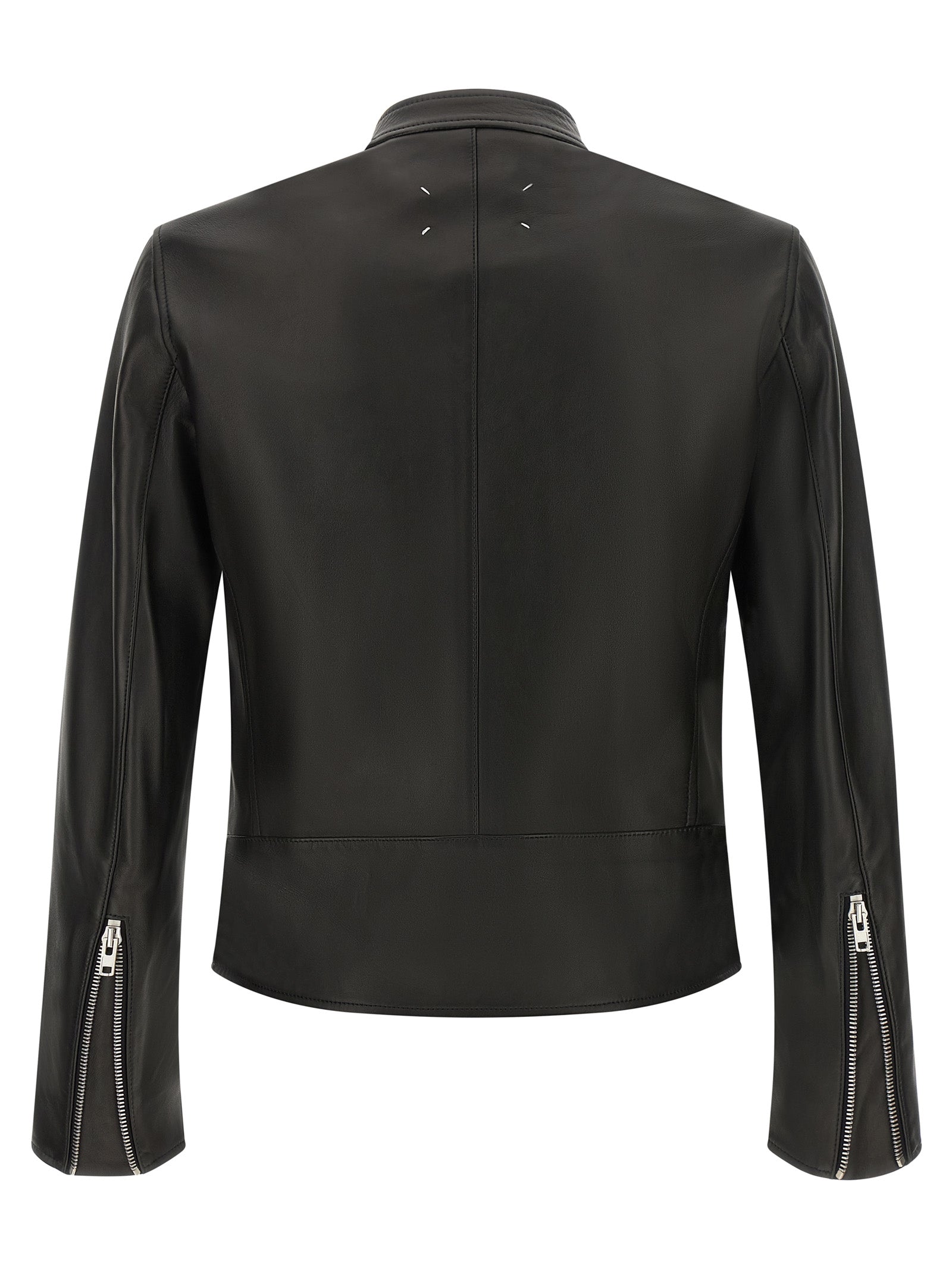 Maison Margiela Black Lamb Leather Leather Men's Jacket