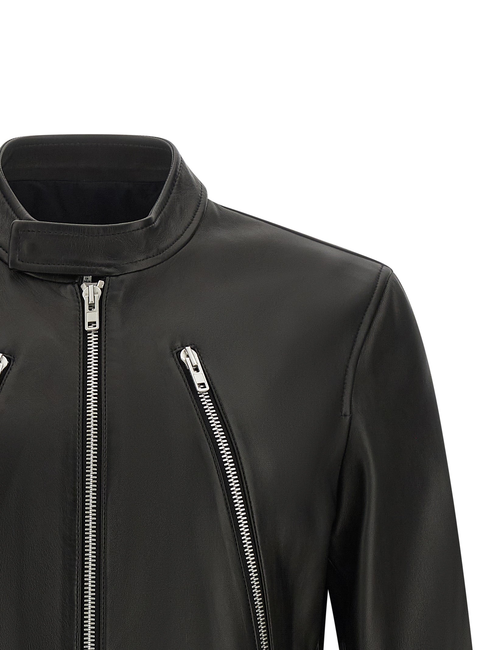 Maison Margiela Black Lamb Leather Leather Men's Jacket
