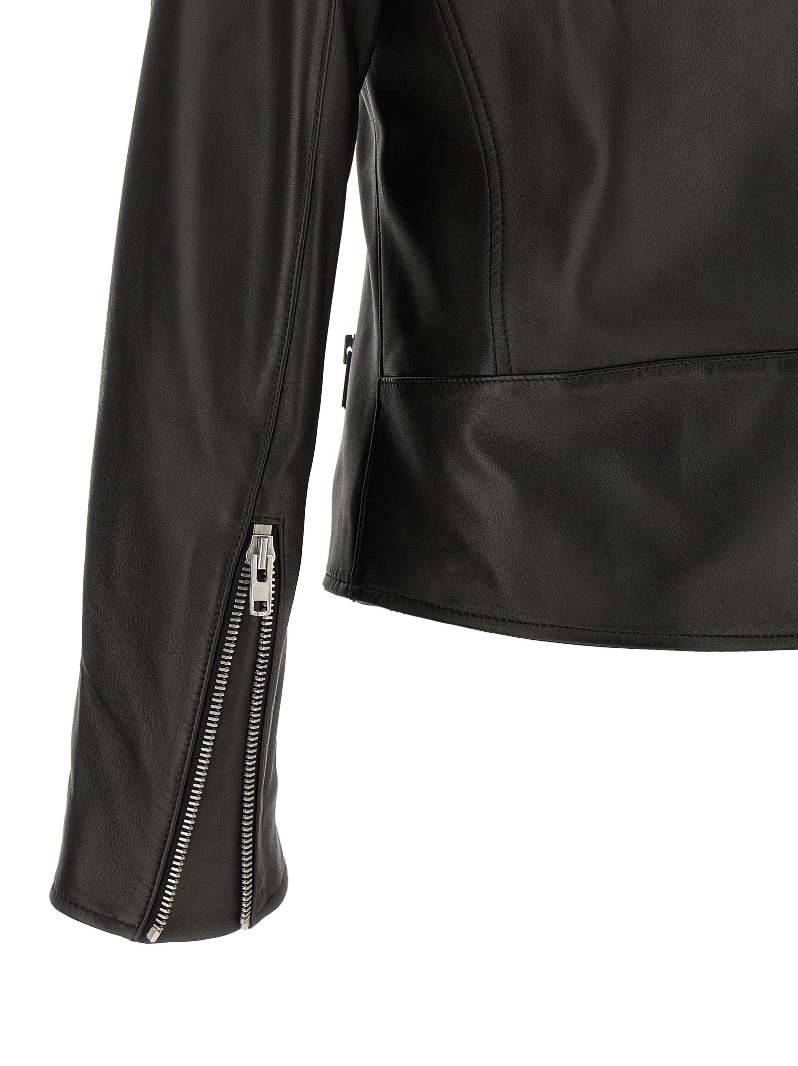 Maison Margiela Black Lamb Leather Leather Men's Jacket