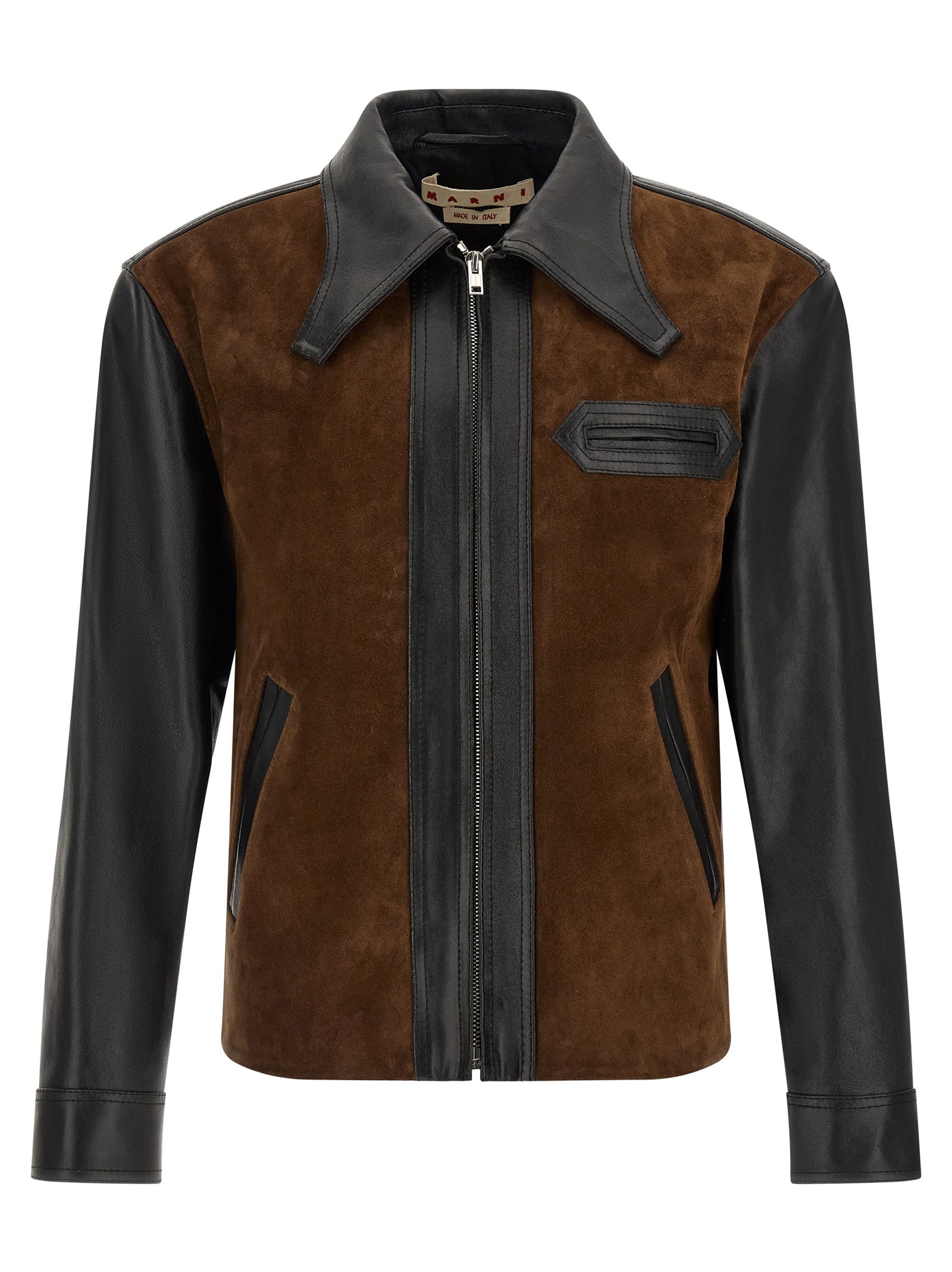 Marni Multicolor Calfskin Leather Men's Jacket