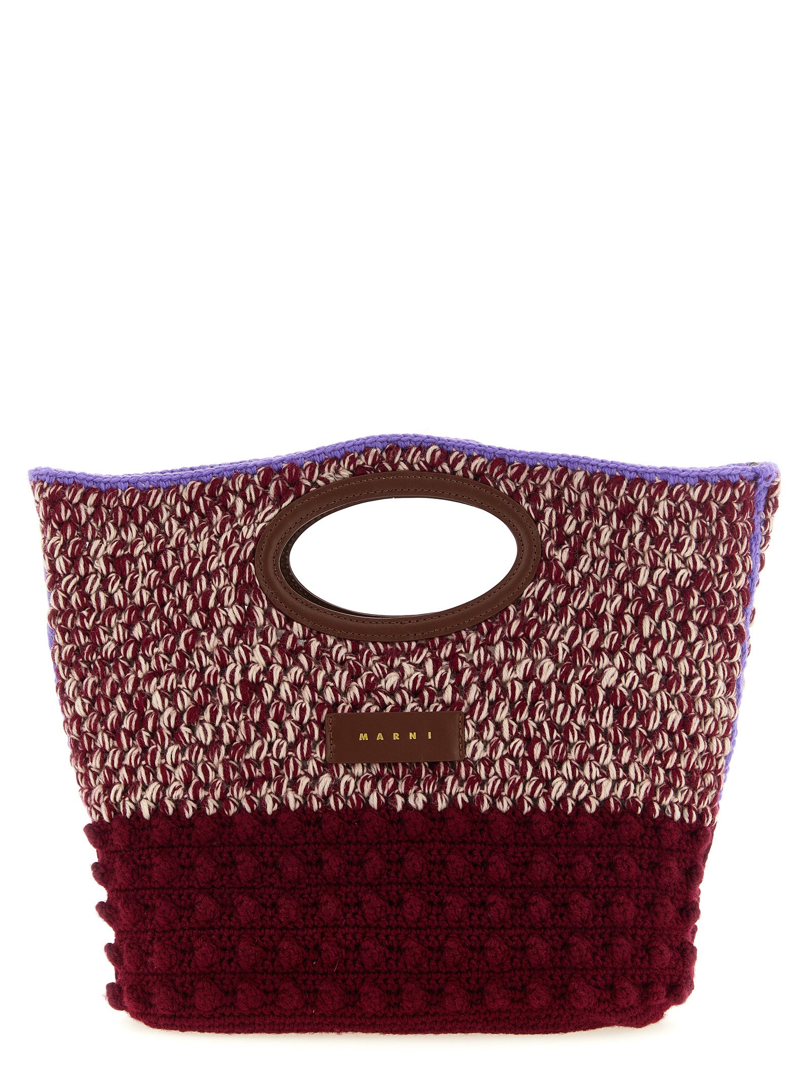 Marni Bordeaux Wool Women's Handbag