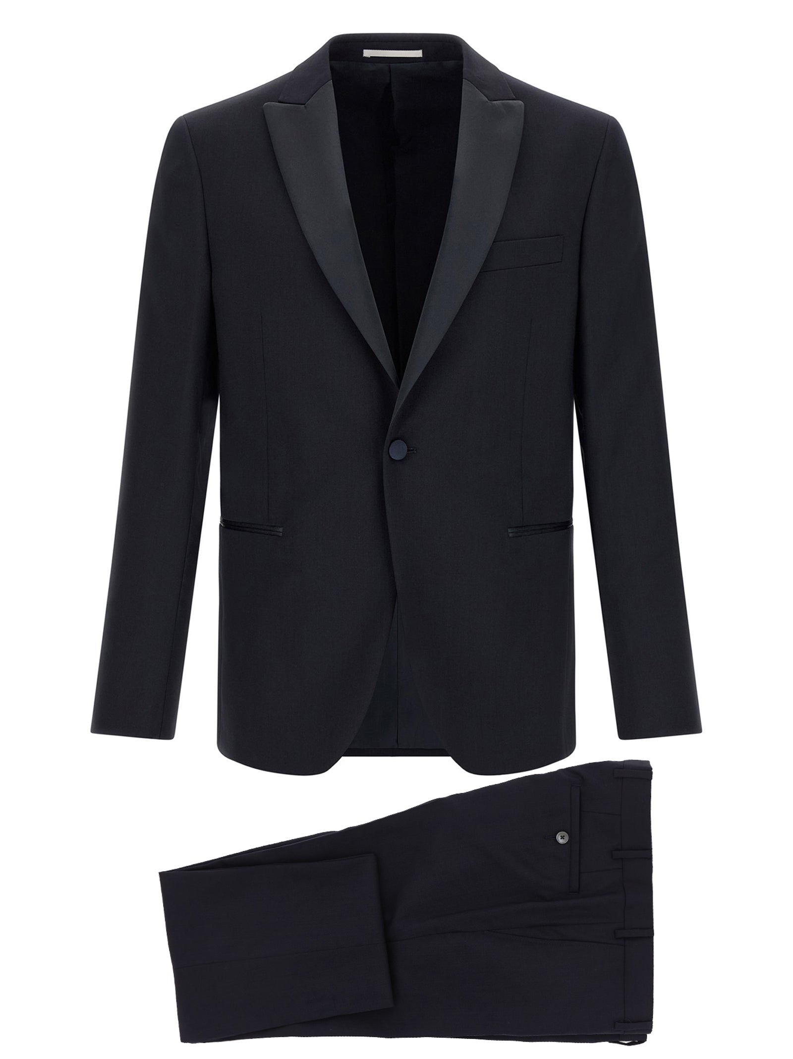 Pal Zileri Black Wool Two-Piece Men's Suit