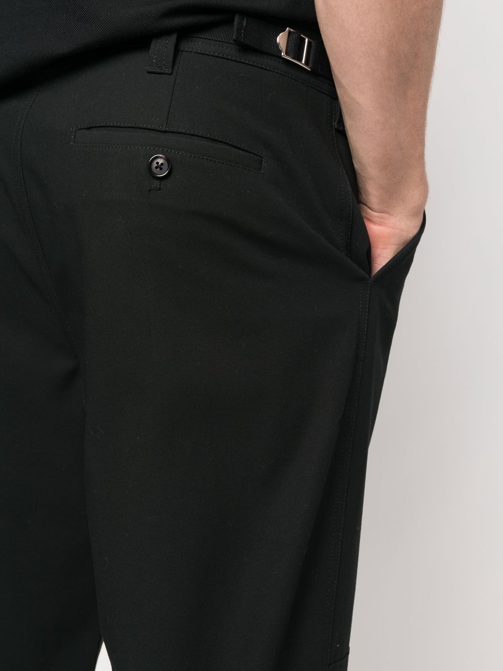 Alexander Mcqueen Men's Drawstring-Hem Cotton Trousers
