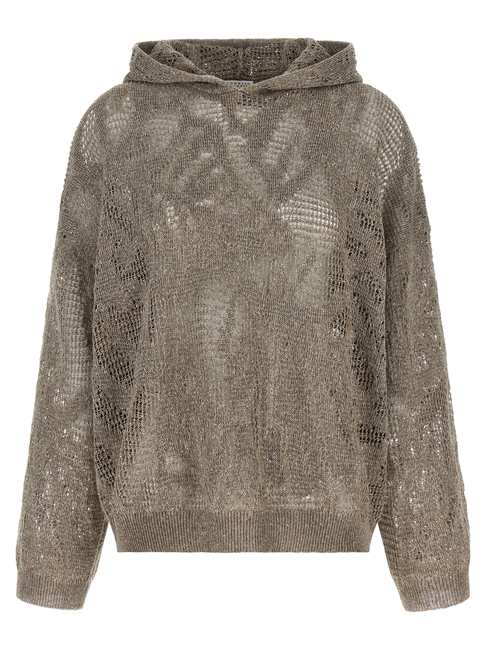 Brunello Cucinelli Brown Linen Women's Cardigan