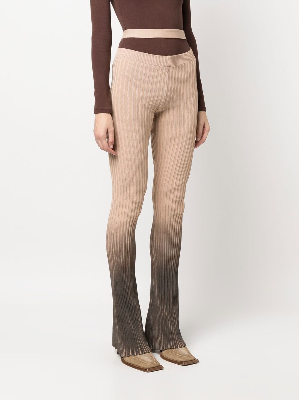 AndreäDamo Printed Cut-Out Trousers
