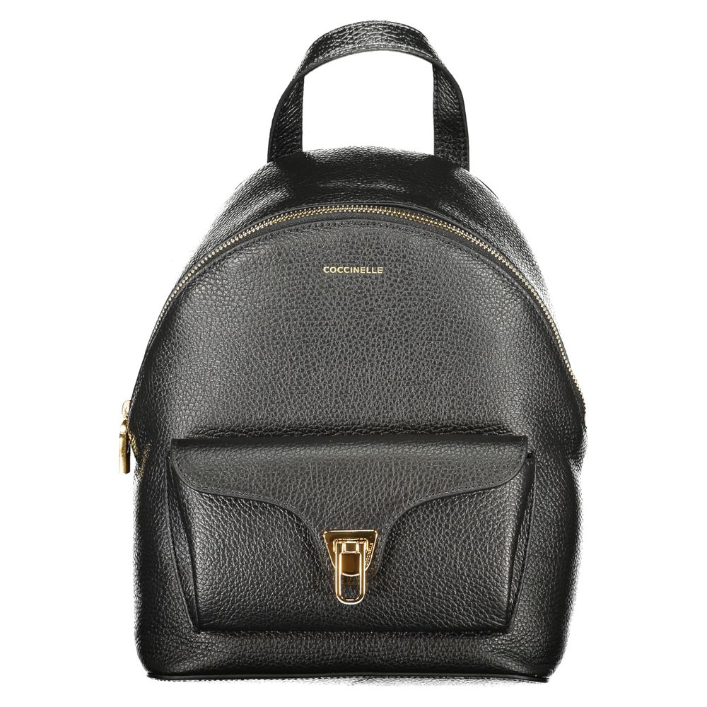 Coccinelle Black Leather Women Women's Backpack