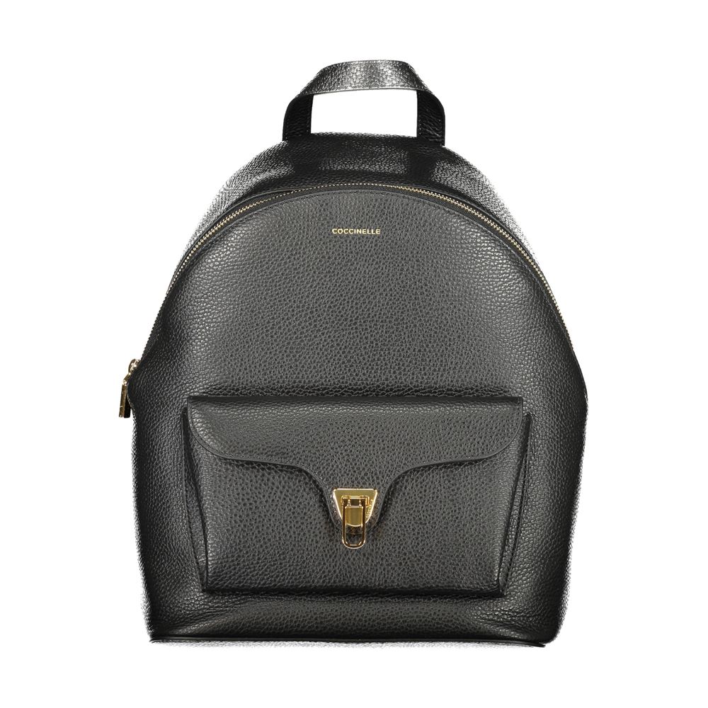 Coccinelle Black Leather Women Women's Backpack