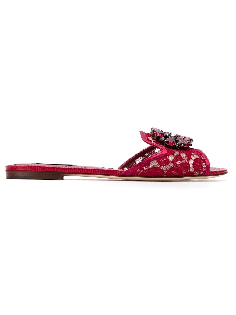 Dolce & Gabbana Women's Rainbow Lace Brooch-Detail Sandals
