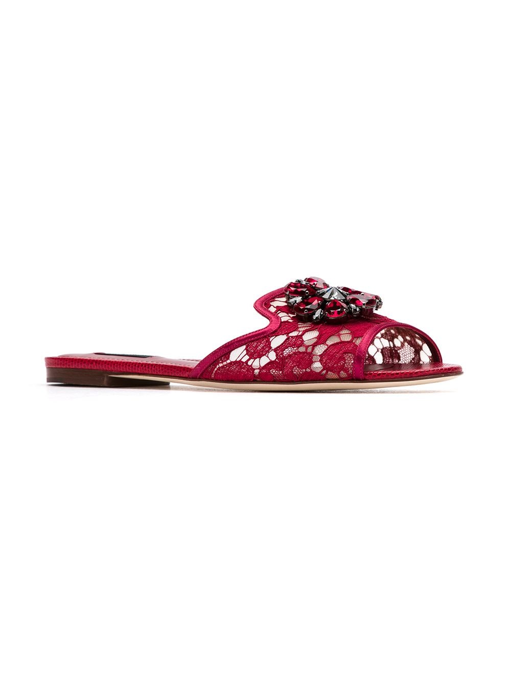 Dolce & Gabbana Women's Rainbow Lace Brooch-Detail Sandals