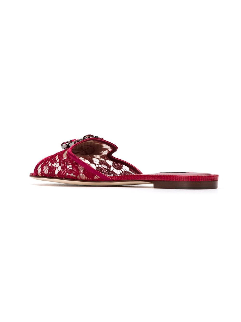 Dolce & Gabbana Women's Rainbow Lace Brooch-Detail Sandals