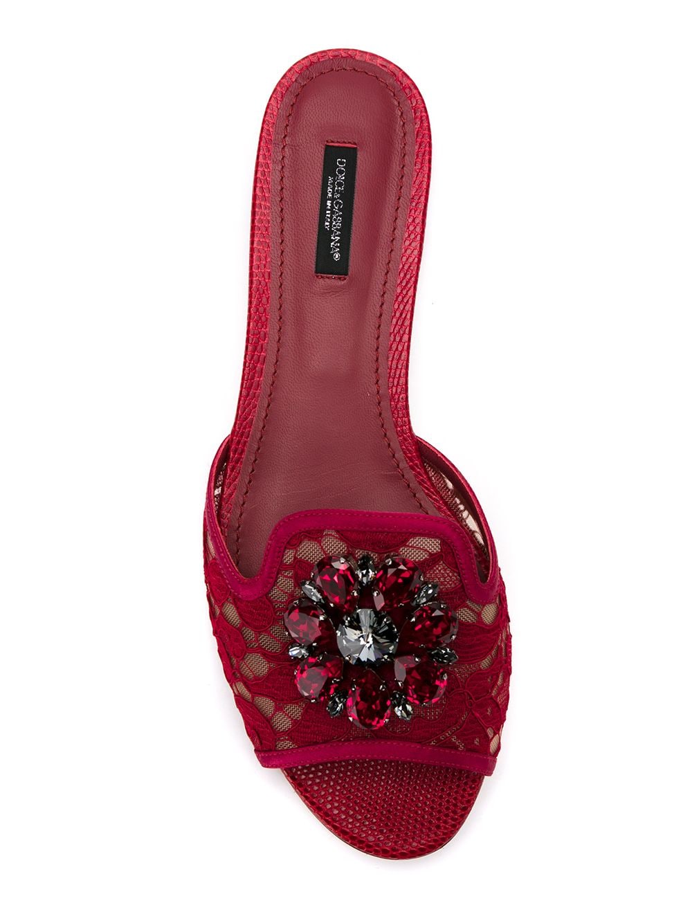 Dolce & Gabbana Women's Rainbow Lace Brooch-Detail Sandals