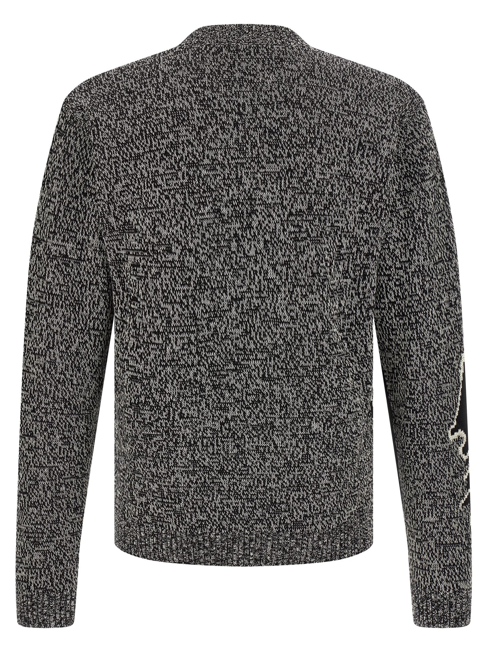 Valentino Garavani Bicolor Virgin Wool Men's Cardigan