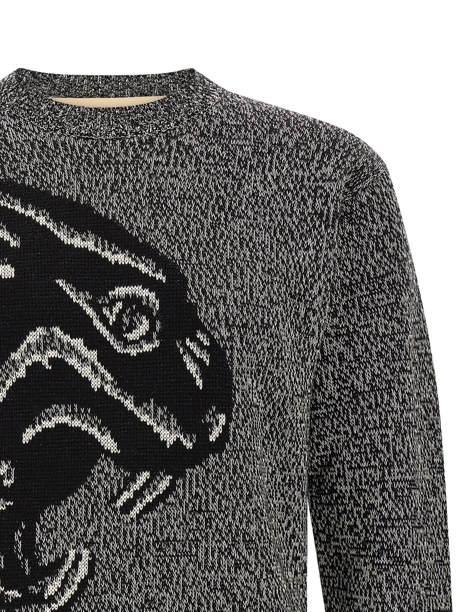 Valentino Garavani Bicolor Virgin Wool Men's Cardigan