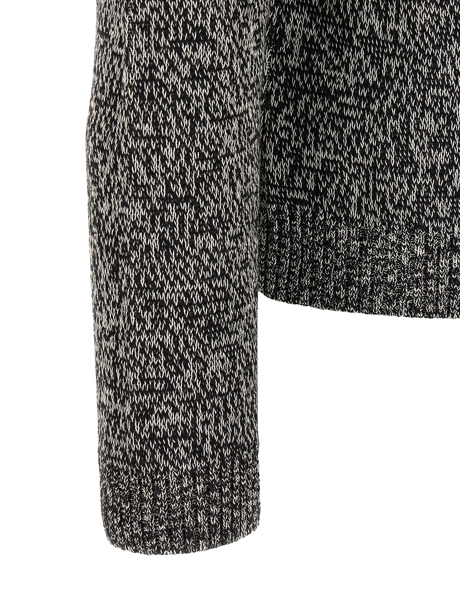 Valentino Garavani Bicolor Virgin Wool Men's Cardigan