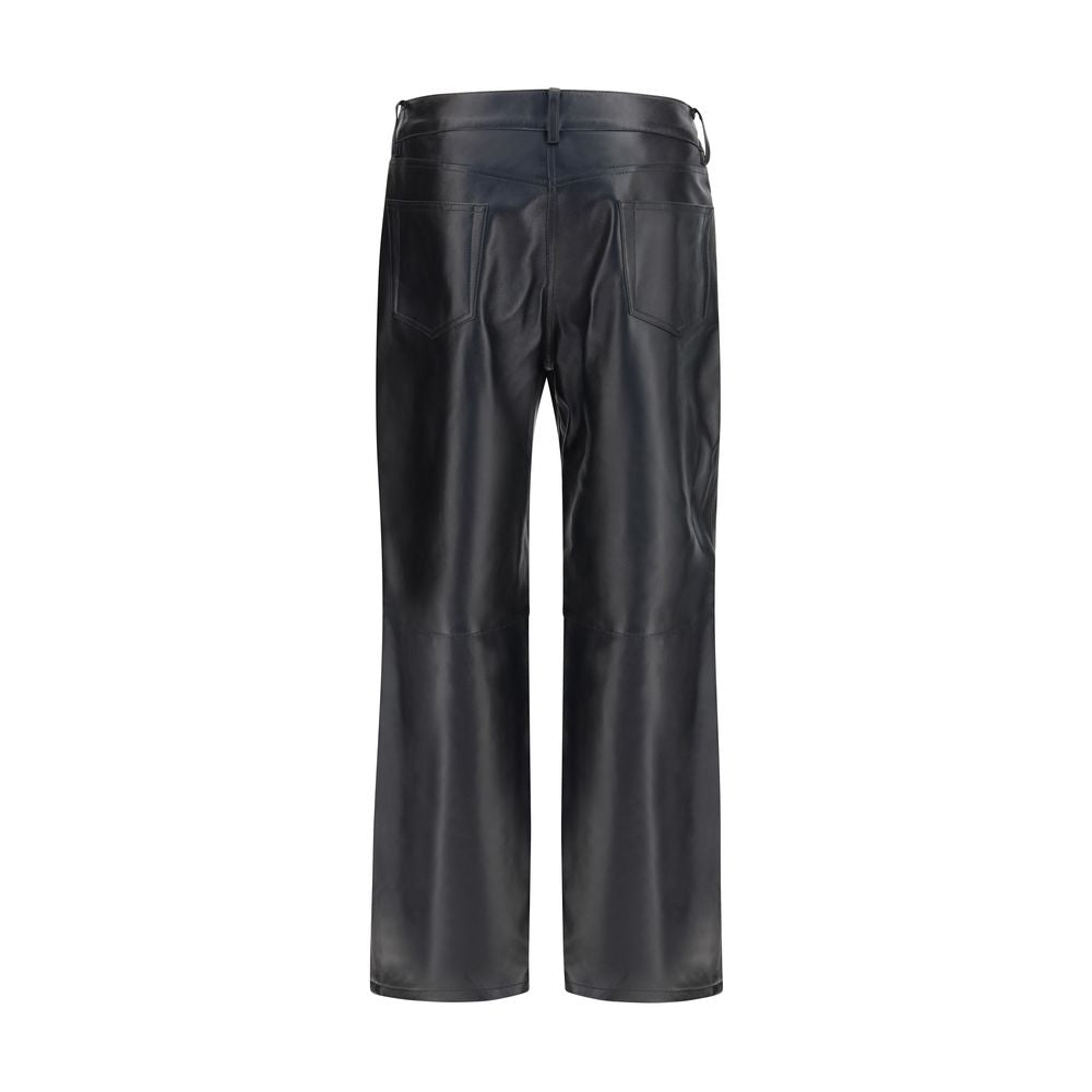 Magda Butrym Black Leather Women's Pants
