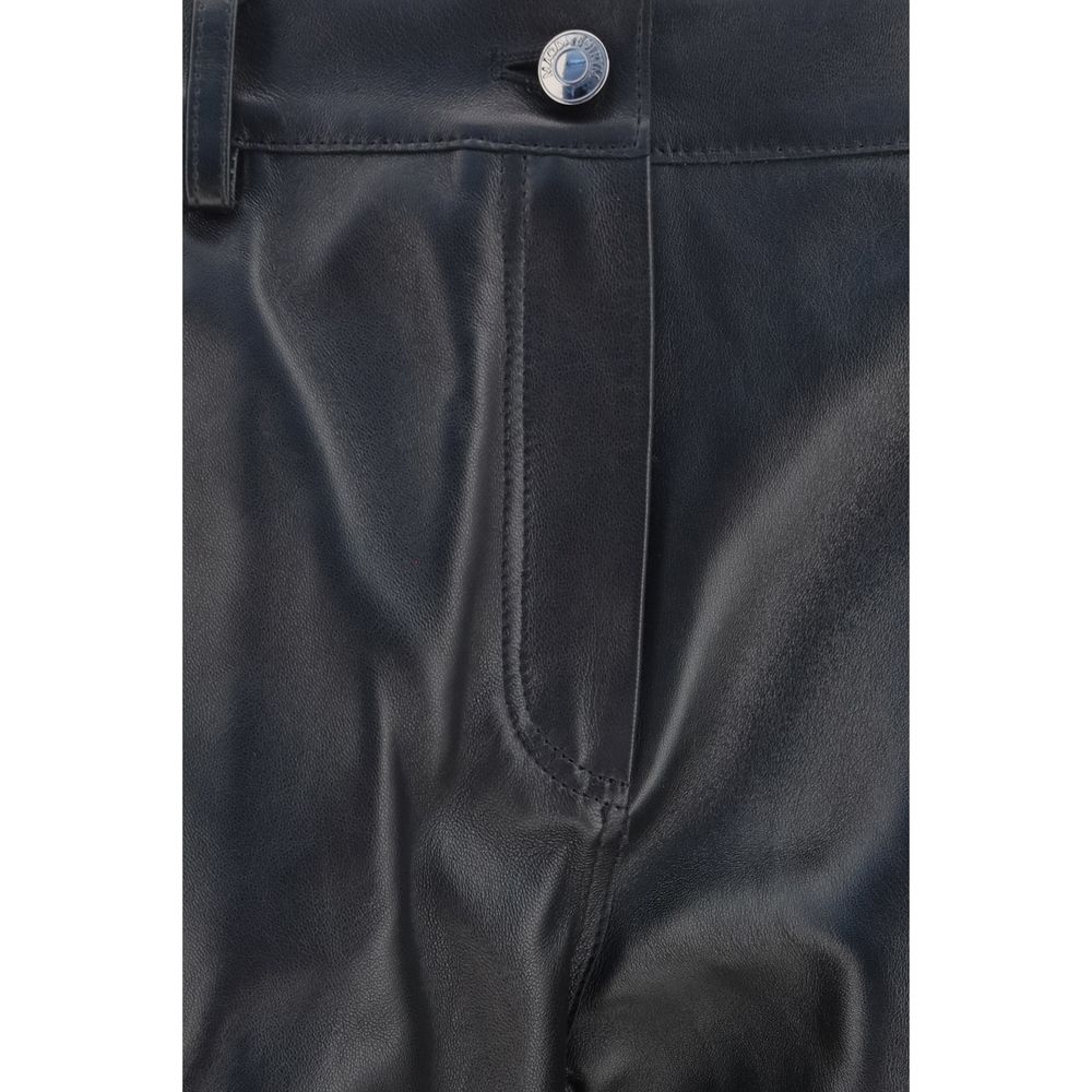 Magda Butrym Black Leather Women's Pants