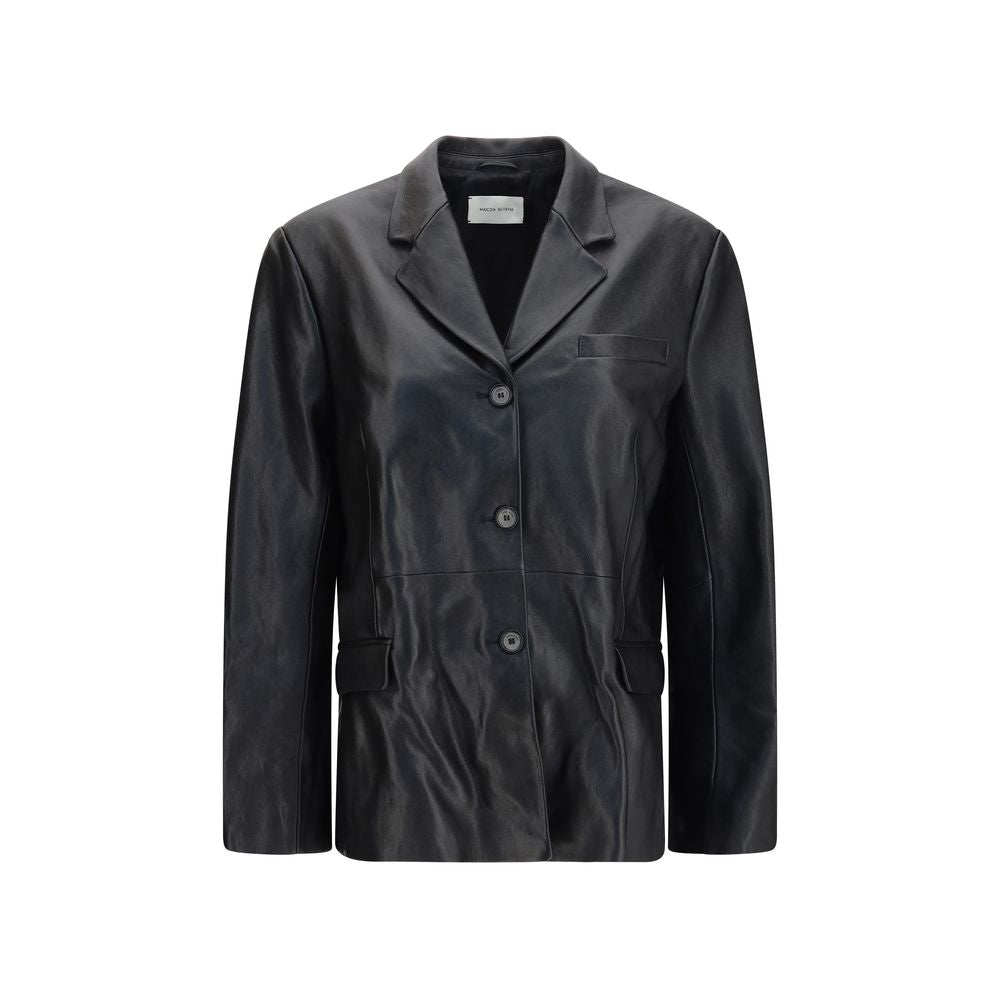 Magda Butrym Black Lambskin Women's Blazer