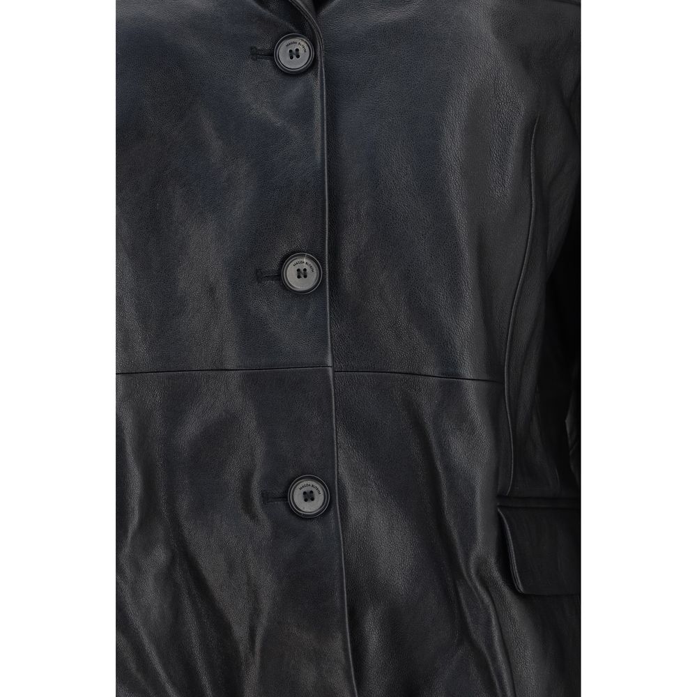 Magda Butrym Black Lambskin Women's Blazer
