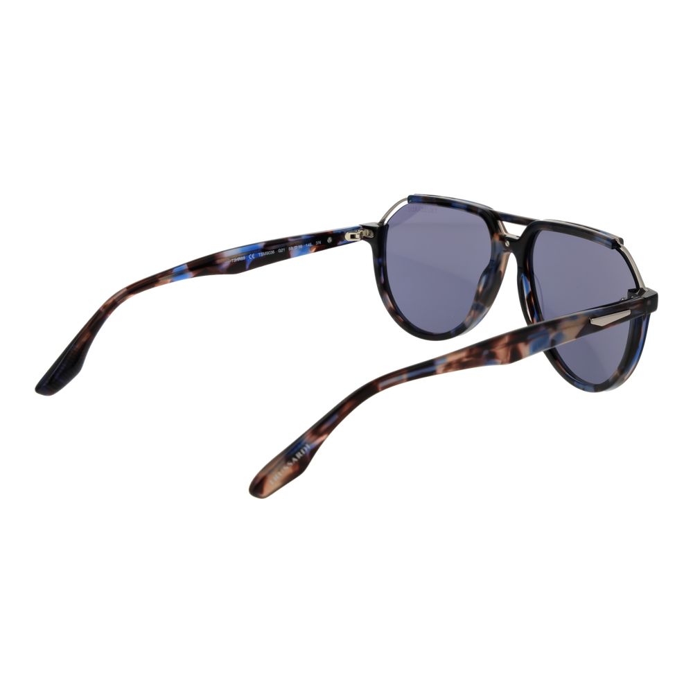 Trussardi Brown Acetate & Stainless Steel Men's Sunglasses