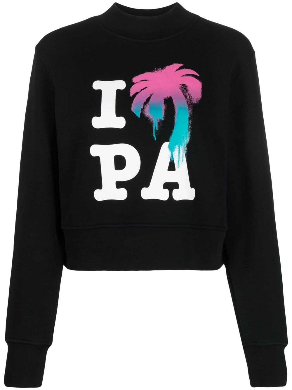 Palm Angels Women's I Love Pa Cotton Crewneck Sweatshirt