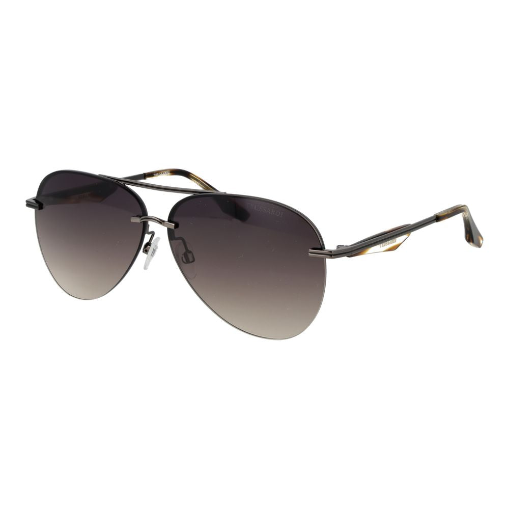 Trussardi Gray Metal Men's Sunglasses